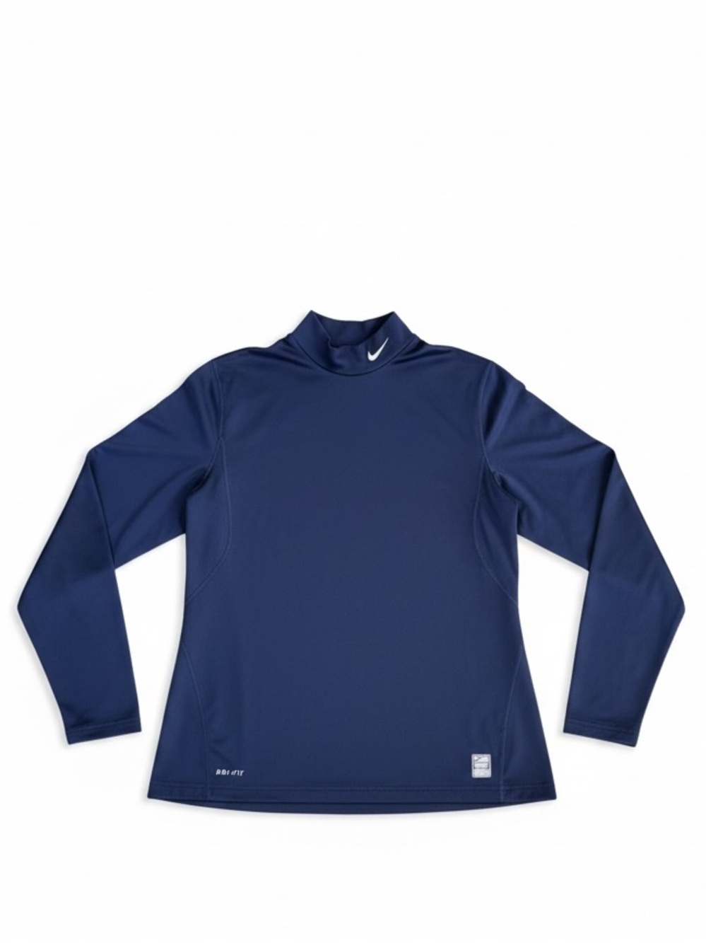 Nike Pro Combat Long Sleeve Men XL Blue Fitted Mockneck Base Layer Compression